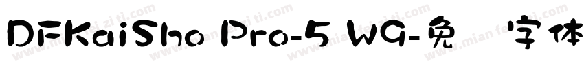 DFKaiSho Pro-5 W9字体转换